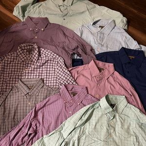 Assortment Peter Millar Long Sleeve Golf Shirts. ALL SIZE LARGE